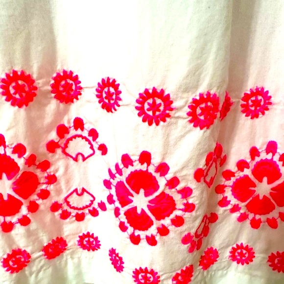 VINEYARD VINES WHITE HOT PINK SZ6 CRISP 100% COTTON SUMMER BEACH A-LINE SUNDRESS - Picture 2 of 7